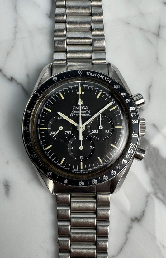 Omega Speedmaster Professional Moonwatch Yellow Patina 1974 (Unpolished)