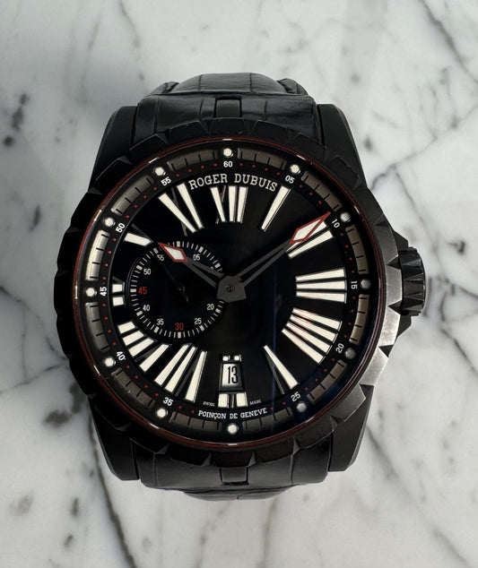 Roger Dubuis Excalibur DLC Titanium 45 Black Roman Dial (Serviced)