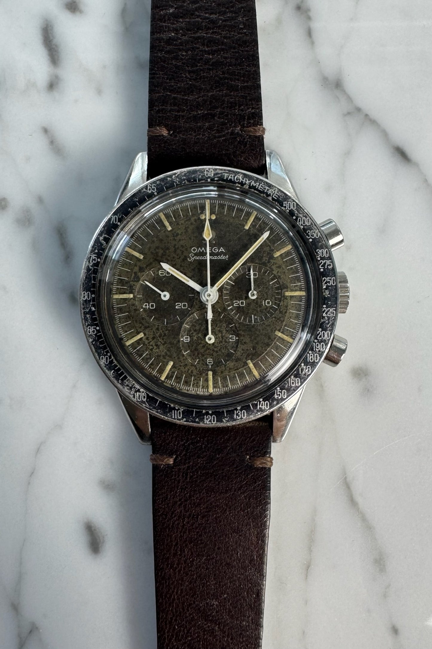 Omega Speedmaster "Ed White" 105.003-65 Tropical Dial Dot Over 90 Blue Bezel Cal. 321 1965