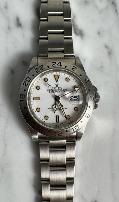 Rolex Explorer II 16570 Chicchi Di Mais Patina 1991 (Box)