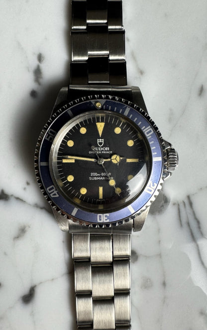 Tudor Submariner 7016/0 Yellow Patina Blue Insert 1968 (Serviced)