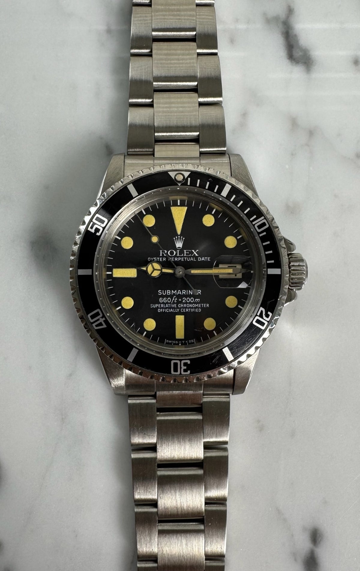 Rolex Submariner Date 1680 MK2 Yellow Patina 1978 (Serviced)