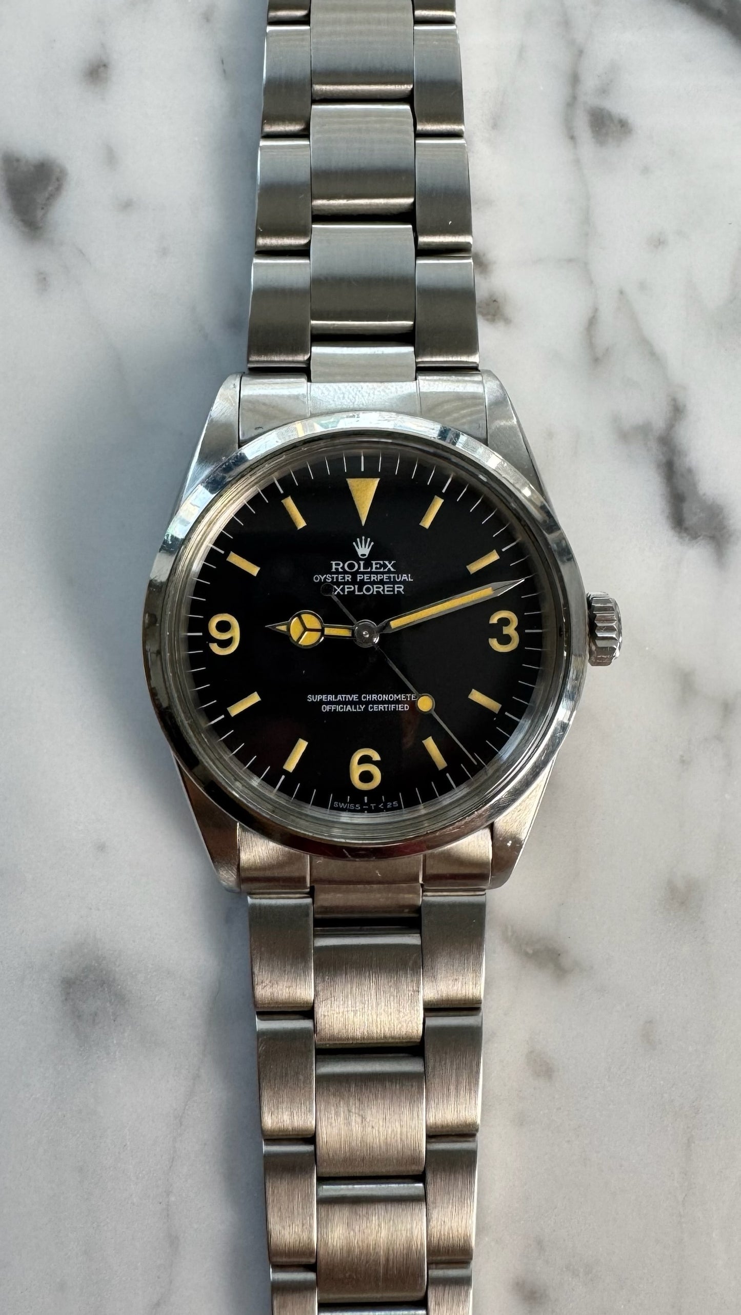 Rolex Explorer 1016 Yellow Patina Service Dial 1971