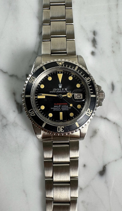 Rolex Submariner Date 1680 Red Yellow Patina 1972 (Full-Set/Serviced)