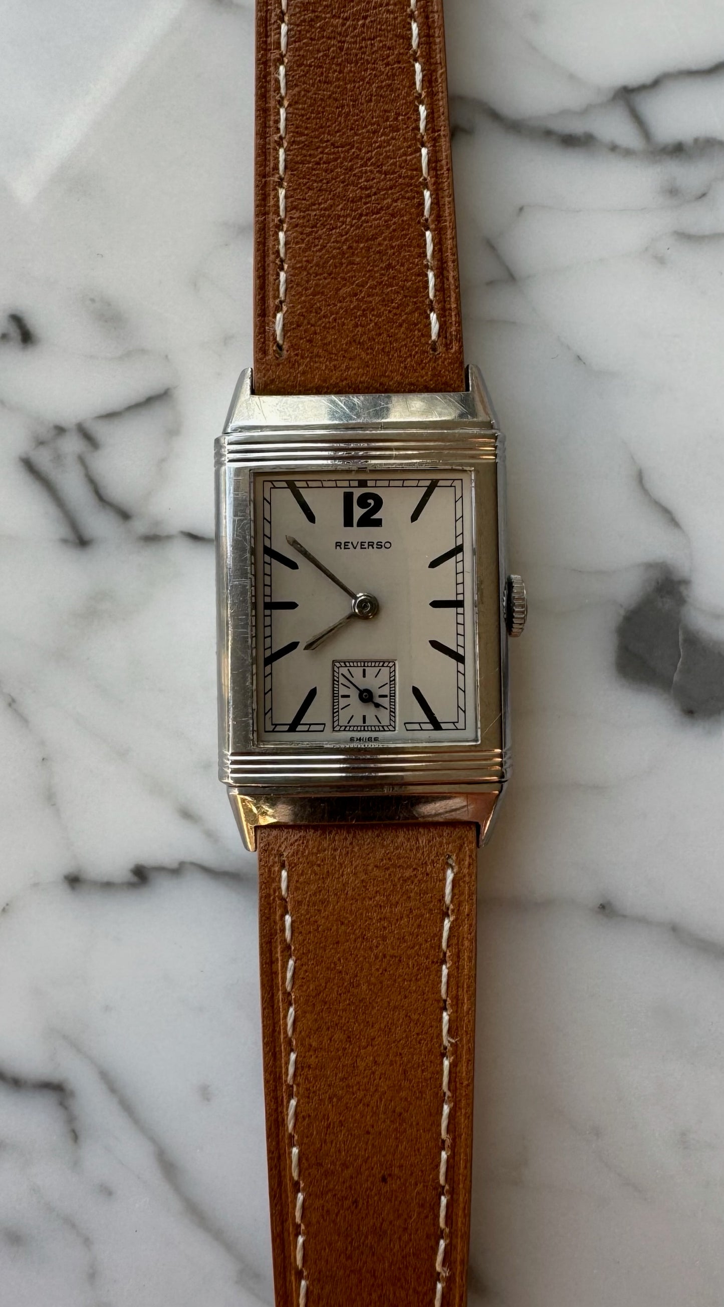 Jaeger-LeCoultre Reverso Vintage Steel Silver Dial First Generation Rare 1929 (Unpolished/Serviced)