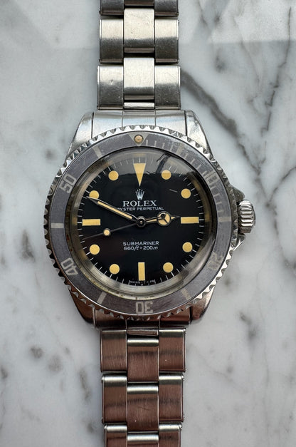 Rolex Submariner No Date 5513 Maxi Dial Yellow Patina Ghost Bezel 1966 (Serviced)
