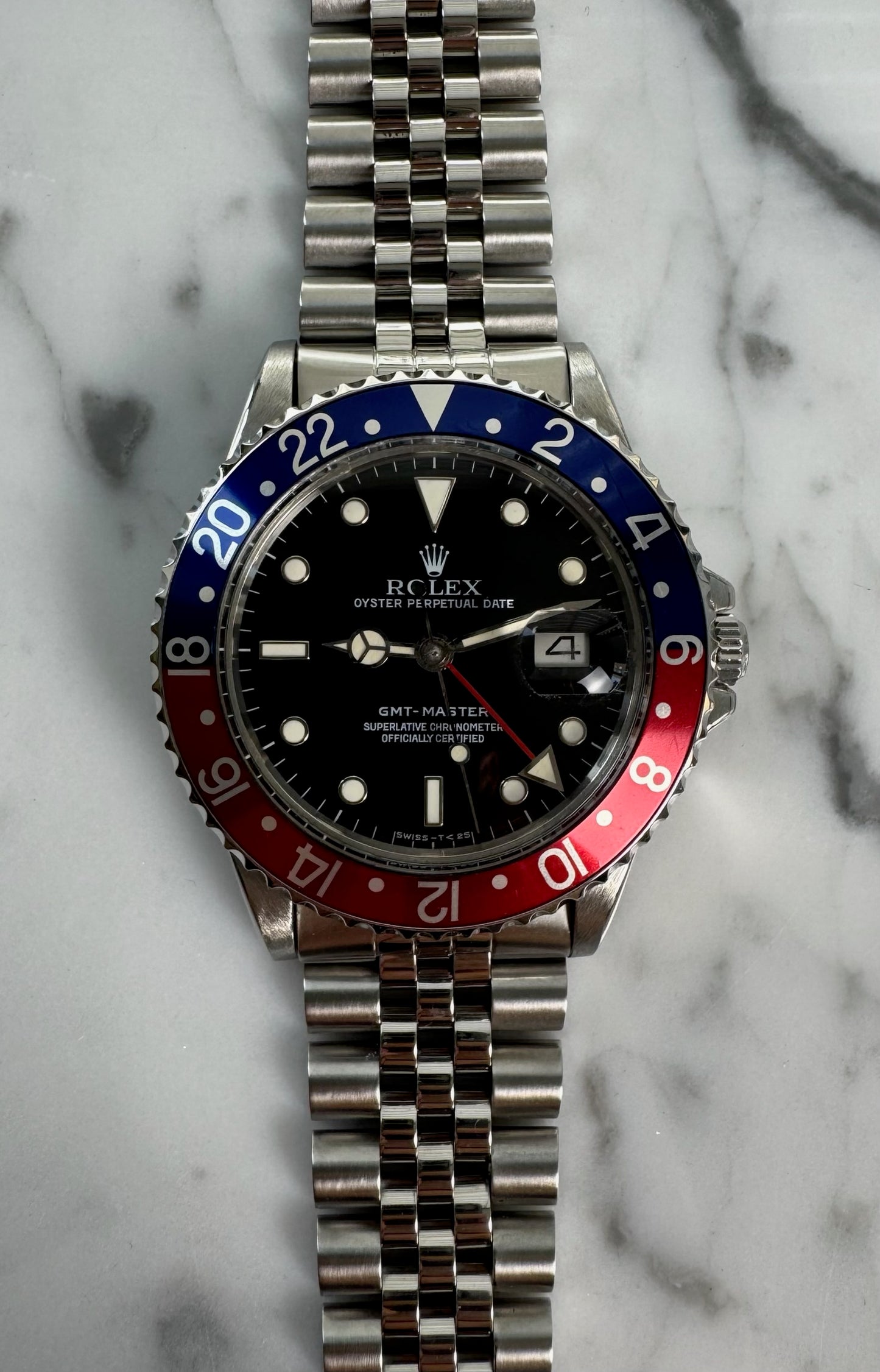 Rolex GMT-Master 16750 Pepsi Black Glossy Dial 1983 (Serviced)