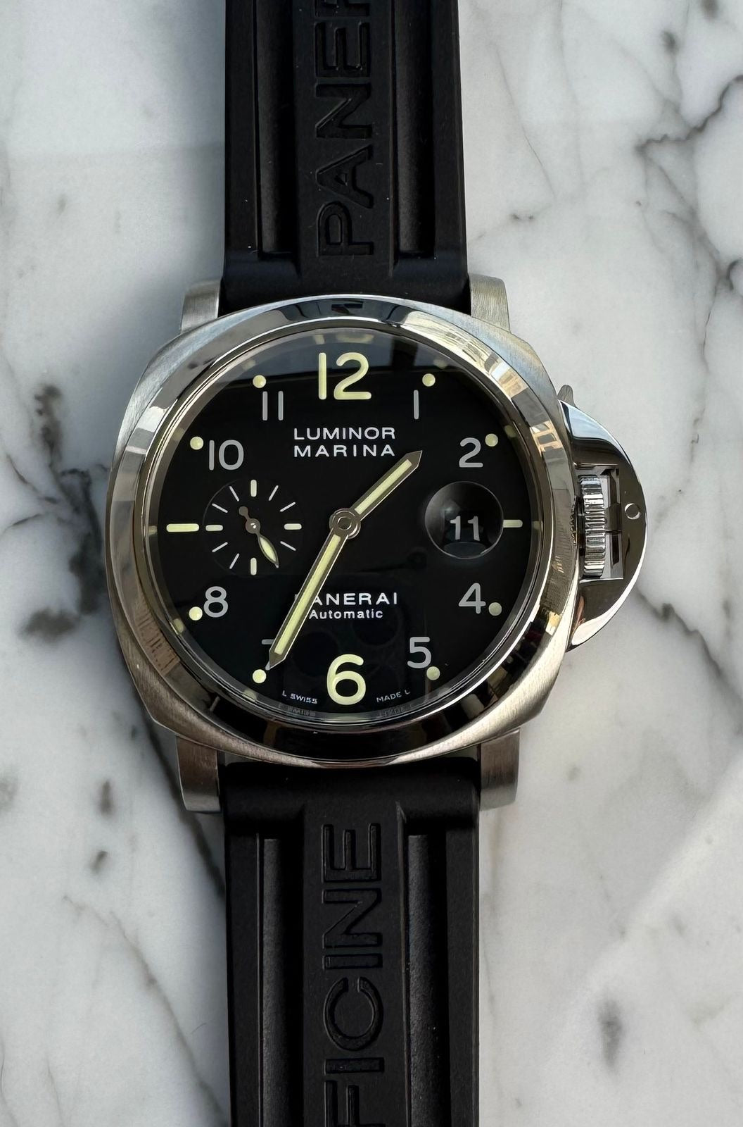 Panerai Luminor Marina Automatic PAM 00164 Black Arabic Dial 2010 (Full-Set/Unpolished)