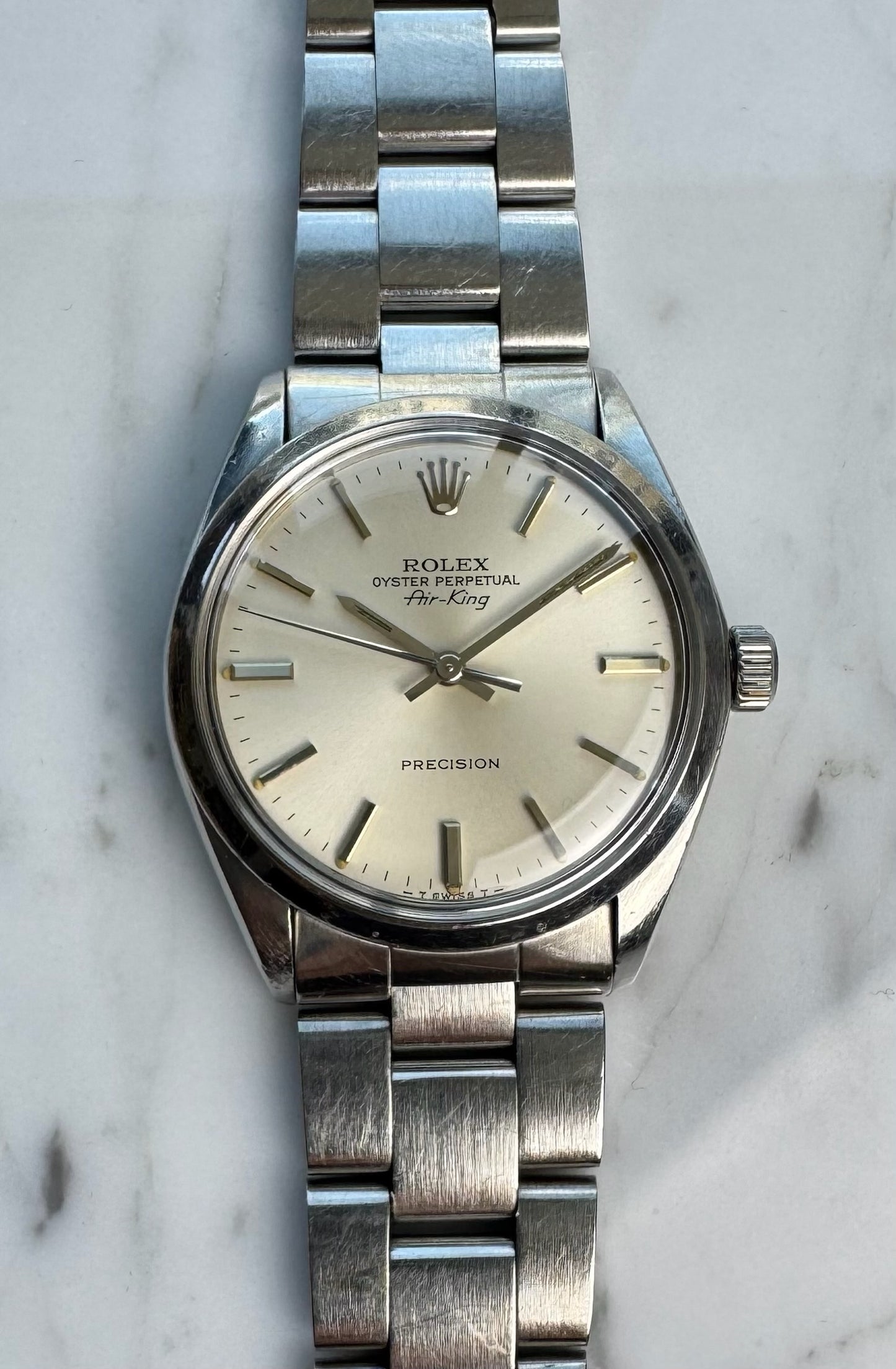 Rolex Air King Silver Dial 1981 (Full-Set/Unpolished/Serviced)