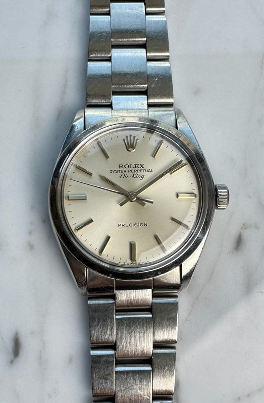 Rolex Air King Silver Dial 1981 (Full-Set/Unpolished/Serviced)