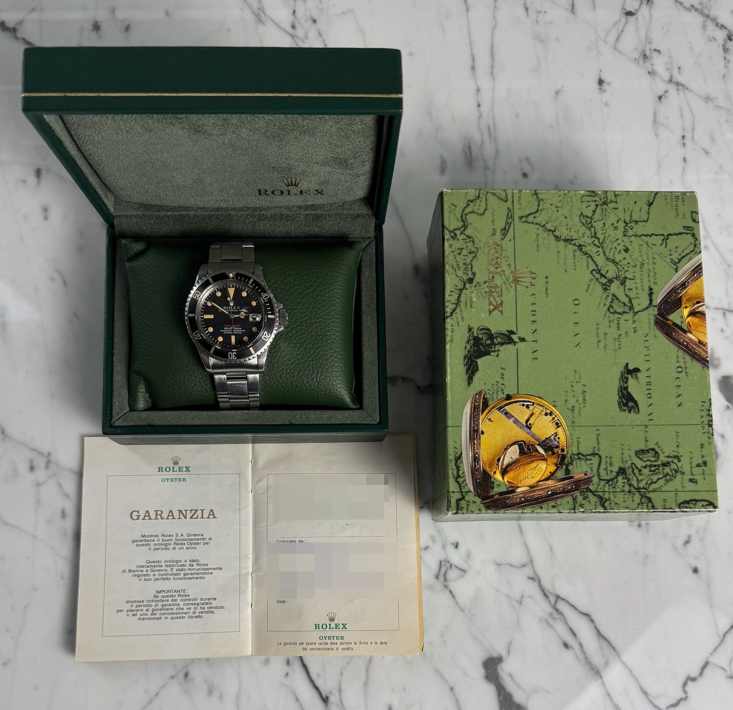Rolex Submariner Date 1680 Red Heavy Patina Vintage 1971 (Full-Set/Unpolished/Serviced)