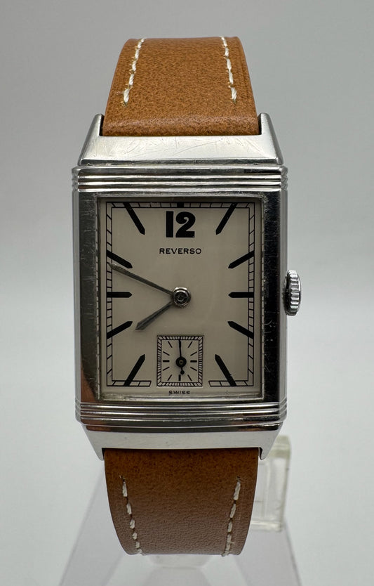 Jaeger-LeCoultre Reverso Vintage Steel Silver Dial First Generation Rare 1929 (Unpolished/Serviced)