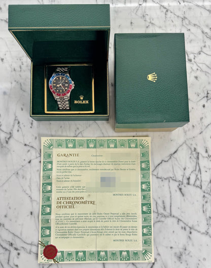 Rolex GMT-Master 1675 MK4 Pepsi Yellow Patina 1978 (Full-Set/Unpolished/Serviced)