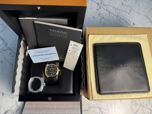 Panerai Radiomir Base PAM231 Rose Gold 45 Black Dial 2010 (Full-Set/Unpolished)