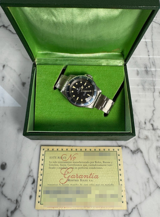 Rolex Submariner (No Date) 5513 "Meters First" Zinc Sulfide Lume Long 5 Blue Insert 1968 (Full-Set/Serviced)