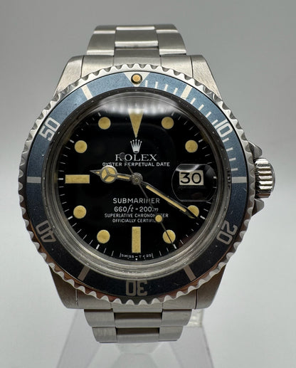 Rolex Submariner Date 1680 MK2 Yellow Patina Blue Insert 1979 (Serviced)