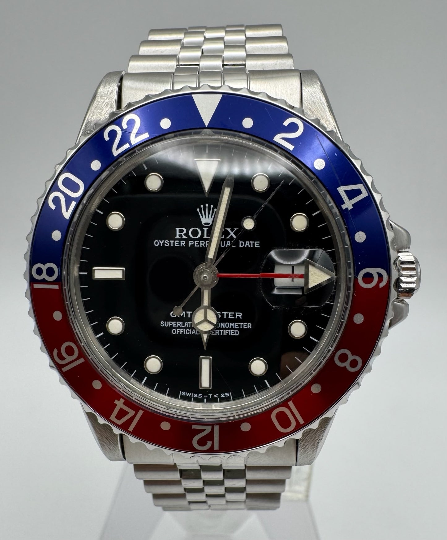 Rolex GMT-Master 16750 Pepsi Black Glossy Dial 1983 (Serviced)