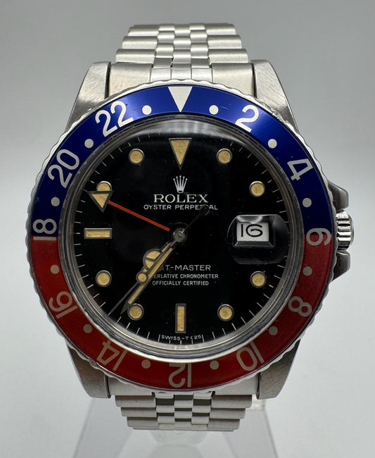 Rolex GMT-Master 16750 Jubilee Pepsi Yellow Patina 1984 (Serviced)