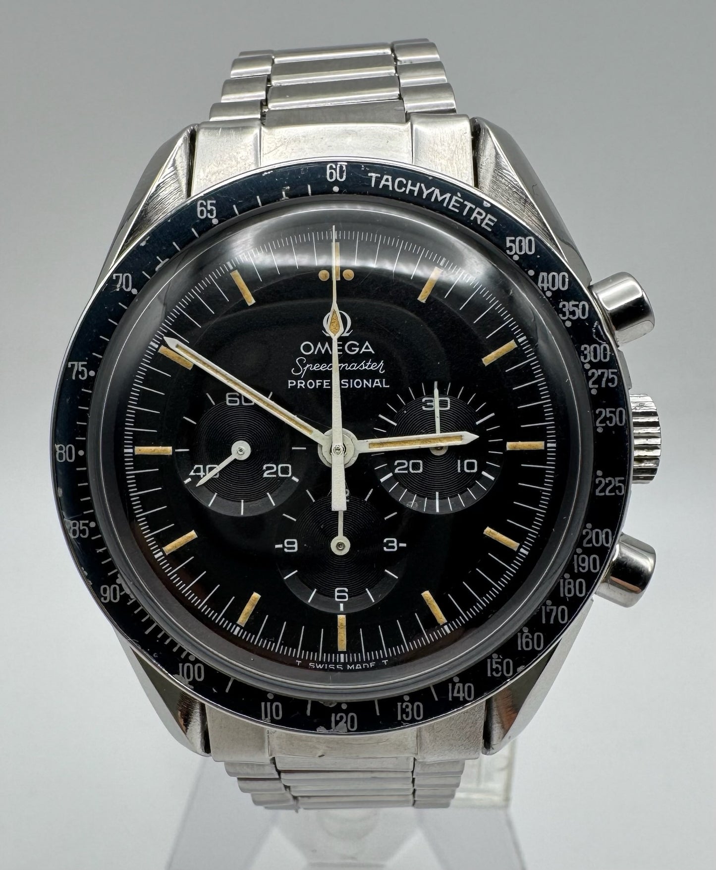 Omega Speedmaster Professional Moonwatch 145.022 Step Dial Pumpkin Patina Faded Bezel 1969 (Serviced)