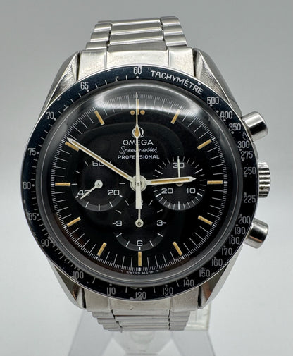 Omega Speedmaster Professional Moonwatch 145.022 Step Dial Pumpkin Patina Faded Bezel 1969 (Serviced)