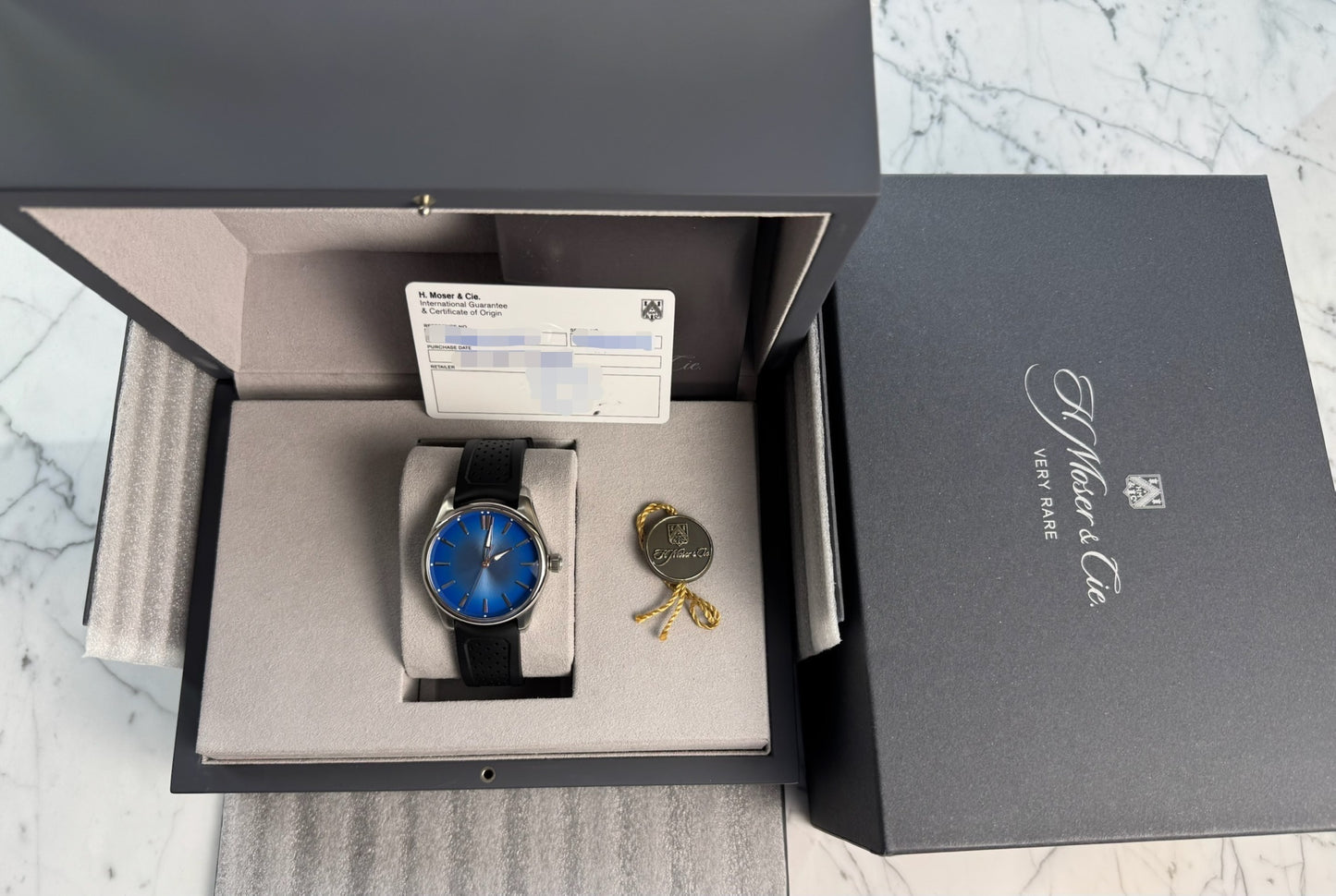 H. Moser & Cie Pioneer Centre Seconds Arctic Blue 2024 (Full-Set/Mint)