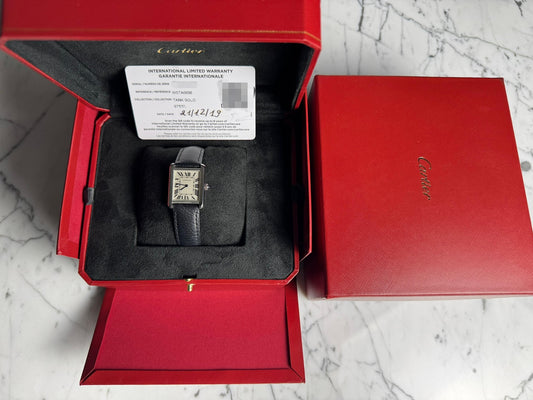 Cartier Tank Solo 31x24 Steel Quartz Silver Dial 2019 (Full-Set/Mint)