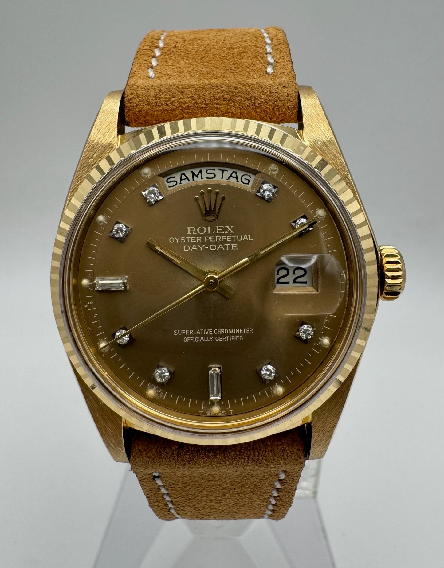 Rolex Day-Date 36 1803 OEM Ghost Diamond Dial 1976 Very Rare (Serviced)