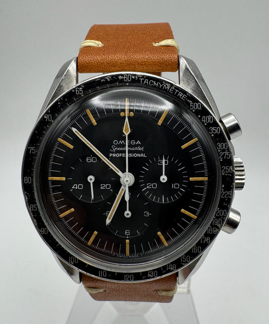 Omega Speedmaster Professional Moonwatch 105.012-65 Cal. 321 DON Bezel Pumpkin Patina 1965 (Unpolished/Serviced)