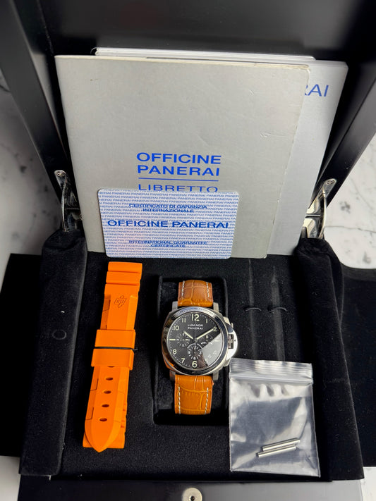 Panerai Luminor Chrono PAM00074 Titanium/Steel Zenith El Primero Movement 2002 (Full-Set/Serviced)