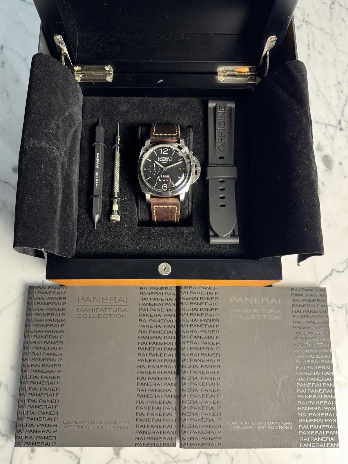 Panerai Luminor 1950 PAM233 "Dot Dial" K Series Rare ~2008 (Full-Set/Unpolished)