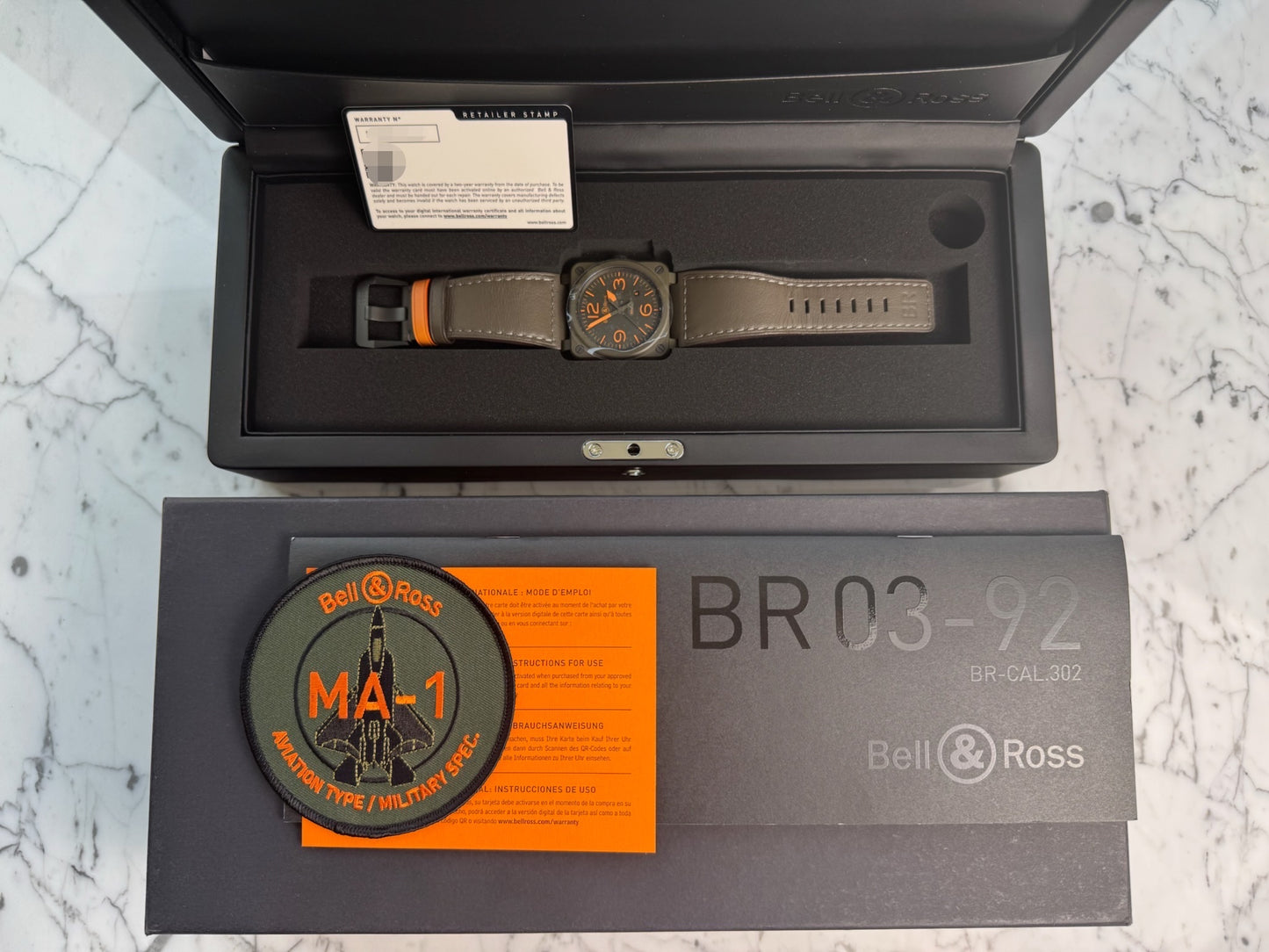 Bell & Ross BR 03-92 Ceramic Military Type Green Dial Limited Edition 999 pcs (Full-Set/Mint)