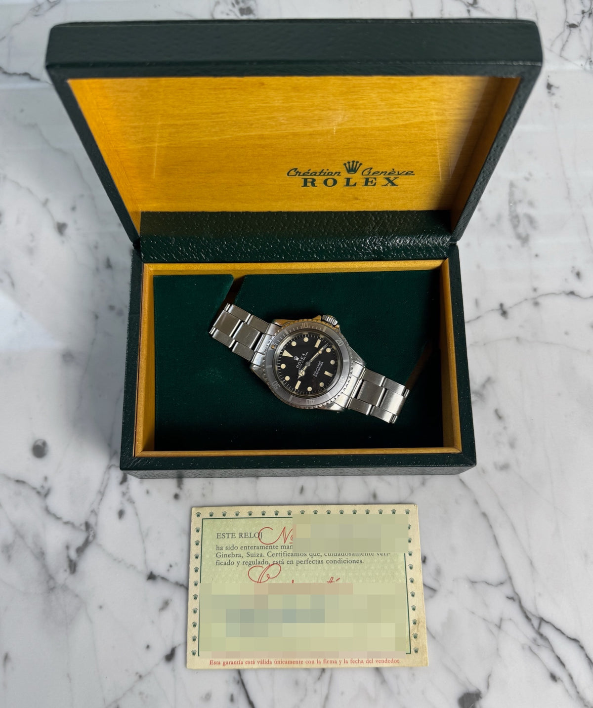 Rolex Submariner (No Date) 5513 "Meters First" Long 5 Ghost Bezel 1969 (Full-Set)