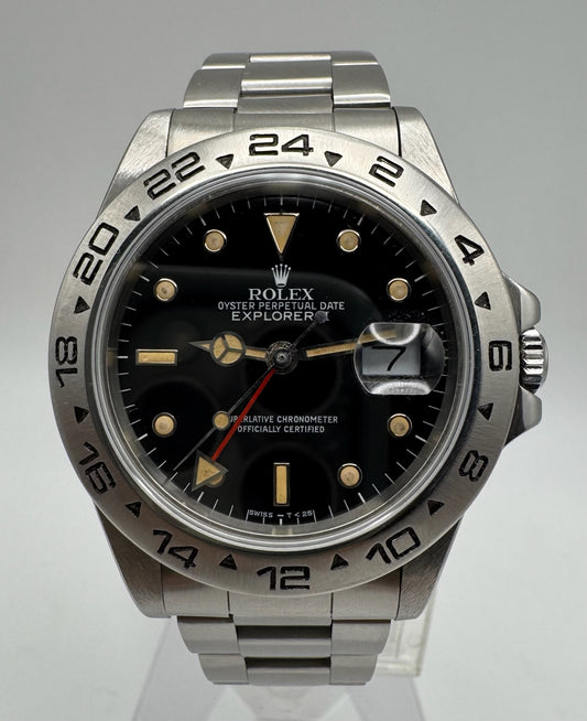 Rolex Explorer II 16550 Black Dial Yellow Patina 1983