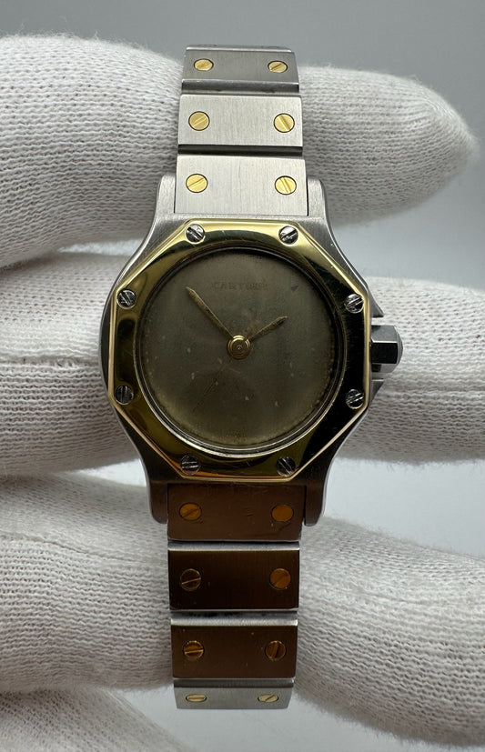 Cartier Santos 0907 Octagon 2 Tone Ghost Dial 1980 (Serviced)