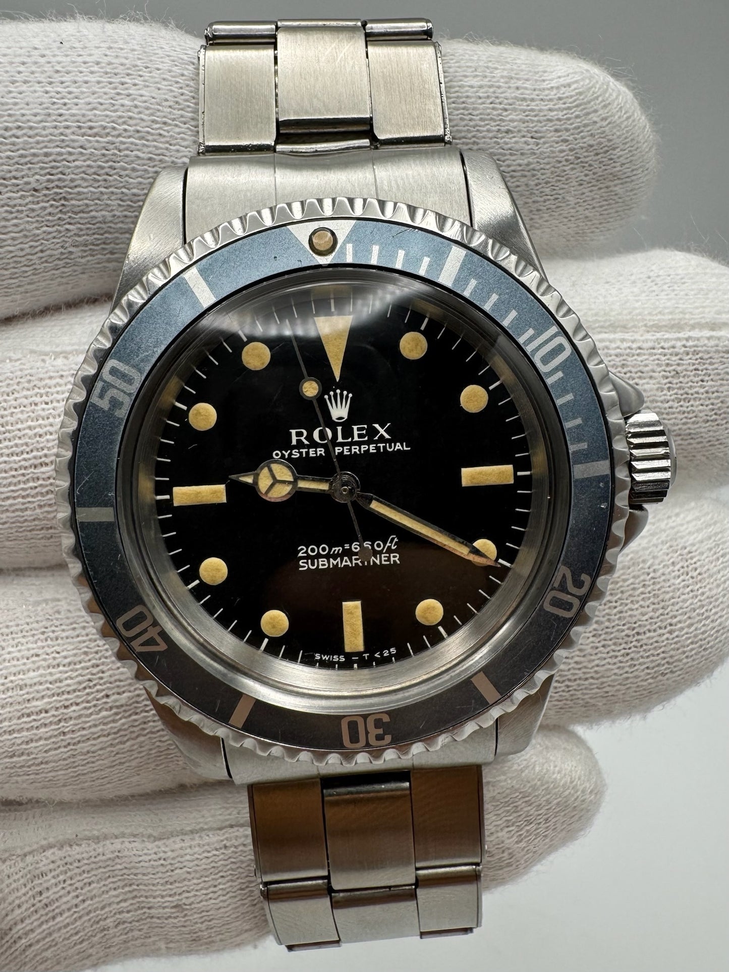 Rolex Submariner (No Date) 5513 "Meters First" Zinc Sulfide Yellow Patina Faded Blue Insert 1967 (Serviced)