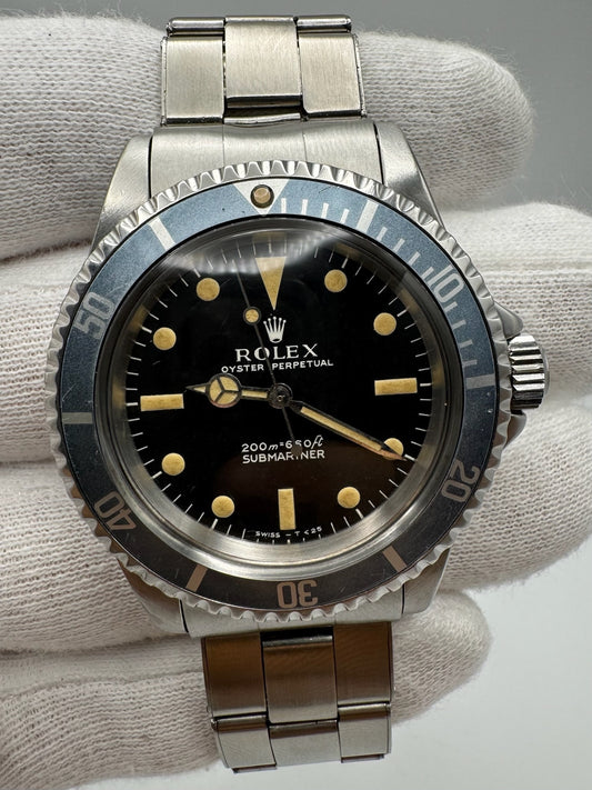 Rolex Submariner (No Date) 5513 "Meters First" Zinc Sulfide Yellow Patina Faded Blue Insert 1967 (Serviced)