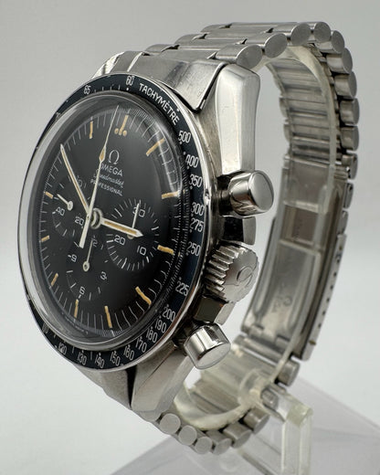 Omega Speedmaster Professional Moonwatch 145.022 Step Dial Pumpkin Patina Faded Bezel 1969 (Serviced)