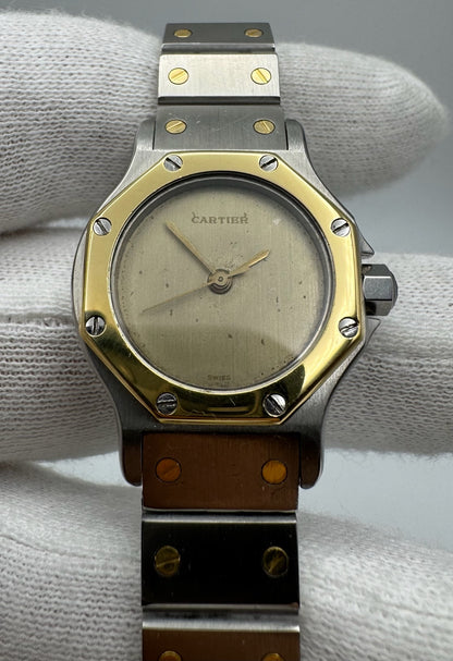 Cartier Santos 0907 Octagon 2 Tone Ghost Dial 1980 (Serviced)