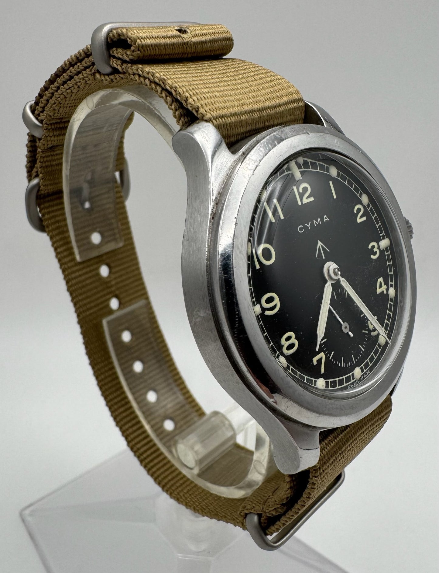 Cyma Dirty Dozen WWII Military 38 Service Dial 1943 (Unpolished)