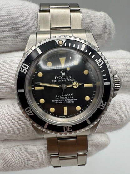 Rolex Submariner (No Date) 5512 "Meters First" Yellow Patina Zinc Sulfide Fat Font Insert 1967 (Full-Set/Mint/Serviced)
