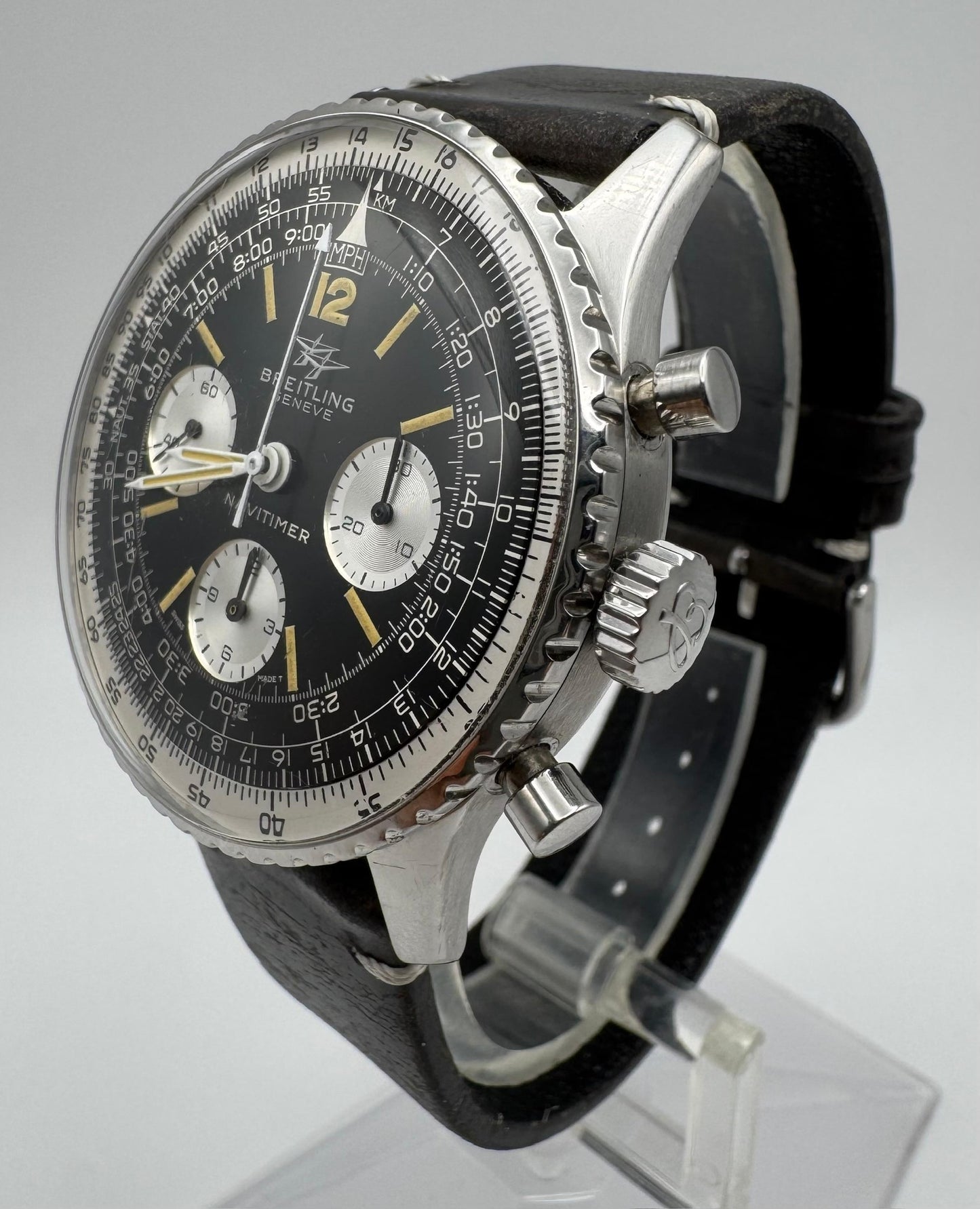Breitling Navitimer 806 Vintage Steel Yellow Patina 1970 (Serviced)
