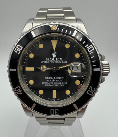 Rolex Submariner Date 16800 Matte Dial Yellow Patina 1986 (Full-Set/Serviced)