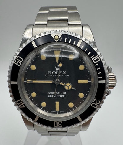 Rolex Submariner (No Date) 5513 Maxi Dial Yellow Patina 1982 (Full-Set/Unpolished/Serviced)