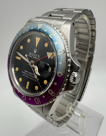Rolex GMT-Master 1675 MK1 Long E Pumpkin Zinc Sulfide Lume Fuchsia Insert 1968