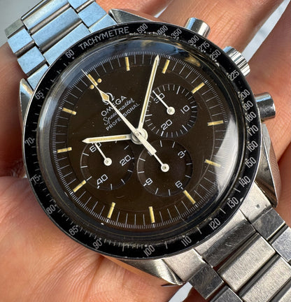 Omega Speedmaster Professional Moonwatch 145.022-69ST Caramel Tropical Dial Yellow Patina 1969 (Full-Set/Unpolished/Serviced)