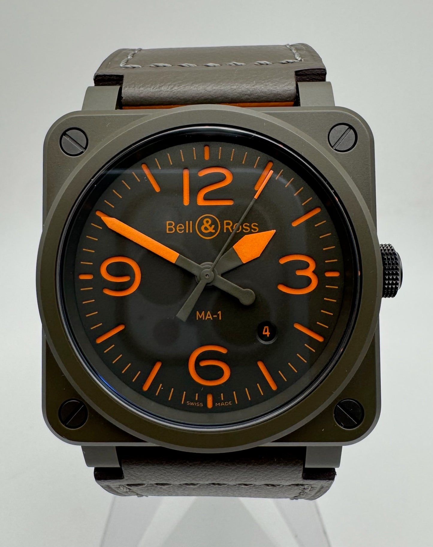 Bell & Ross BR 03-92 Ceramic Military Type Green Dial Limited Edition 999 pcs (Full-Set/Mint)