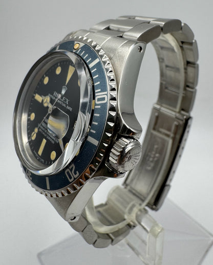 Rolex Submariner Date 1680 MK2 Yellow Patina Blue Insert 1979 (Serviced)