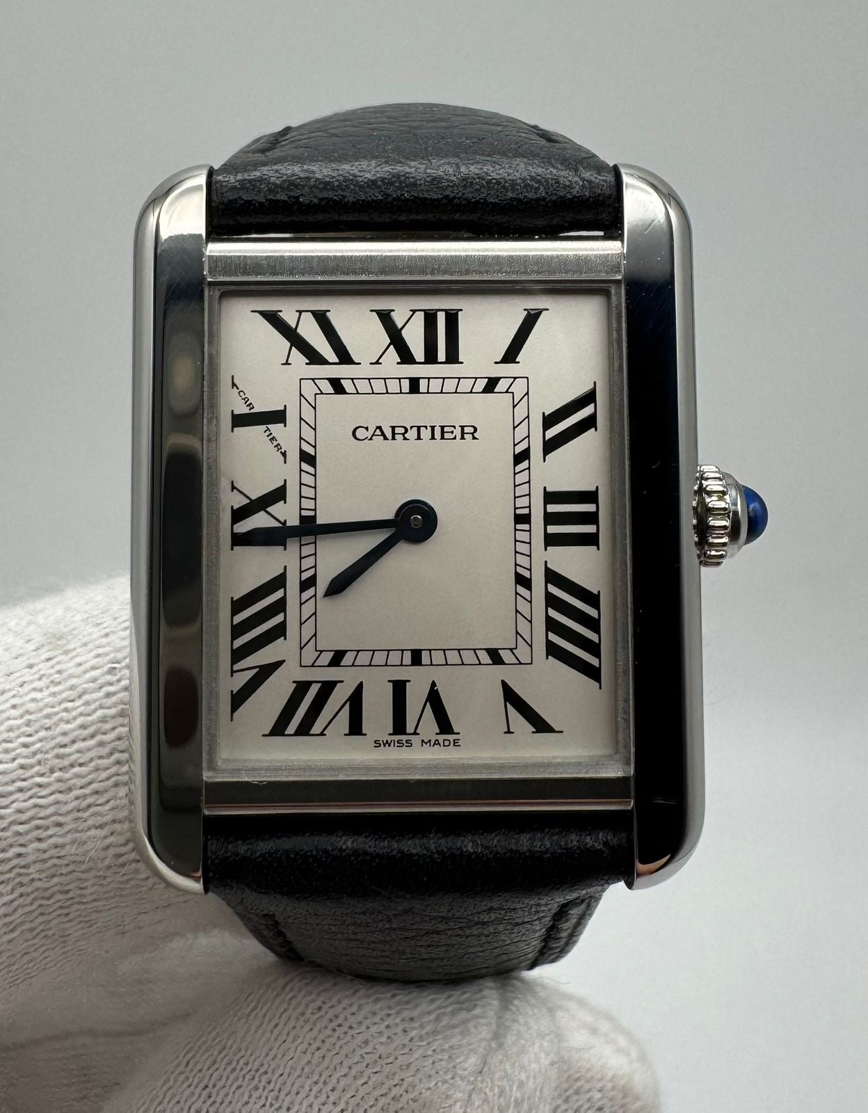 Cartier Tank Solo 31x24 Steel Quartz Silver Dial 2019 (Full-Set/Mint)