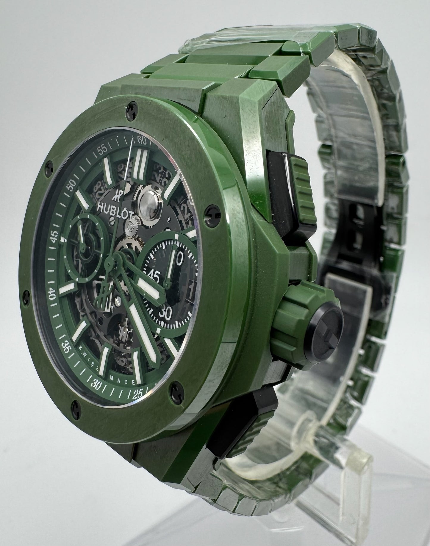 Hublot Big Bang Unico Full Green Ceramic 42 Skeleton Dial Limited Edition 250pcs 2022 (Papers/Mint)