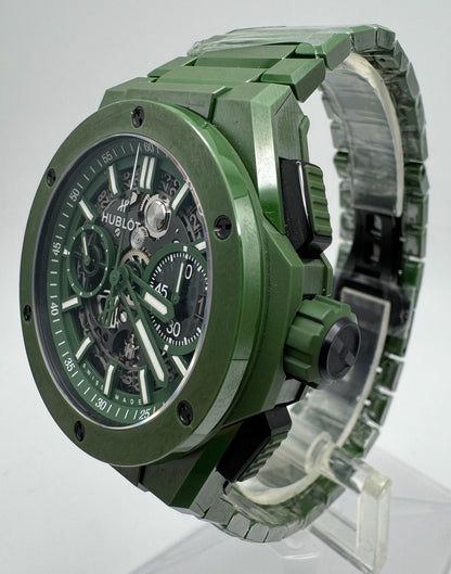 Hublot Big Bang Unico Full Green Ceramic 42 Skeleton Dial Limited Edition 250pcs 2022 (Papers/Mint)